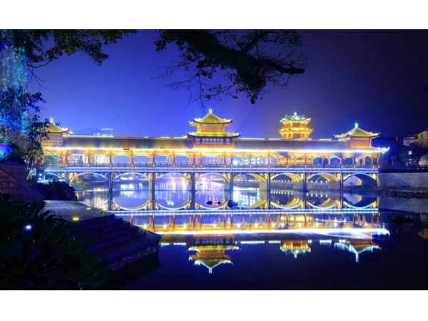 梧州蒙山永安王城景区夜景
